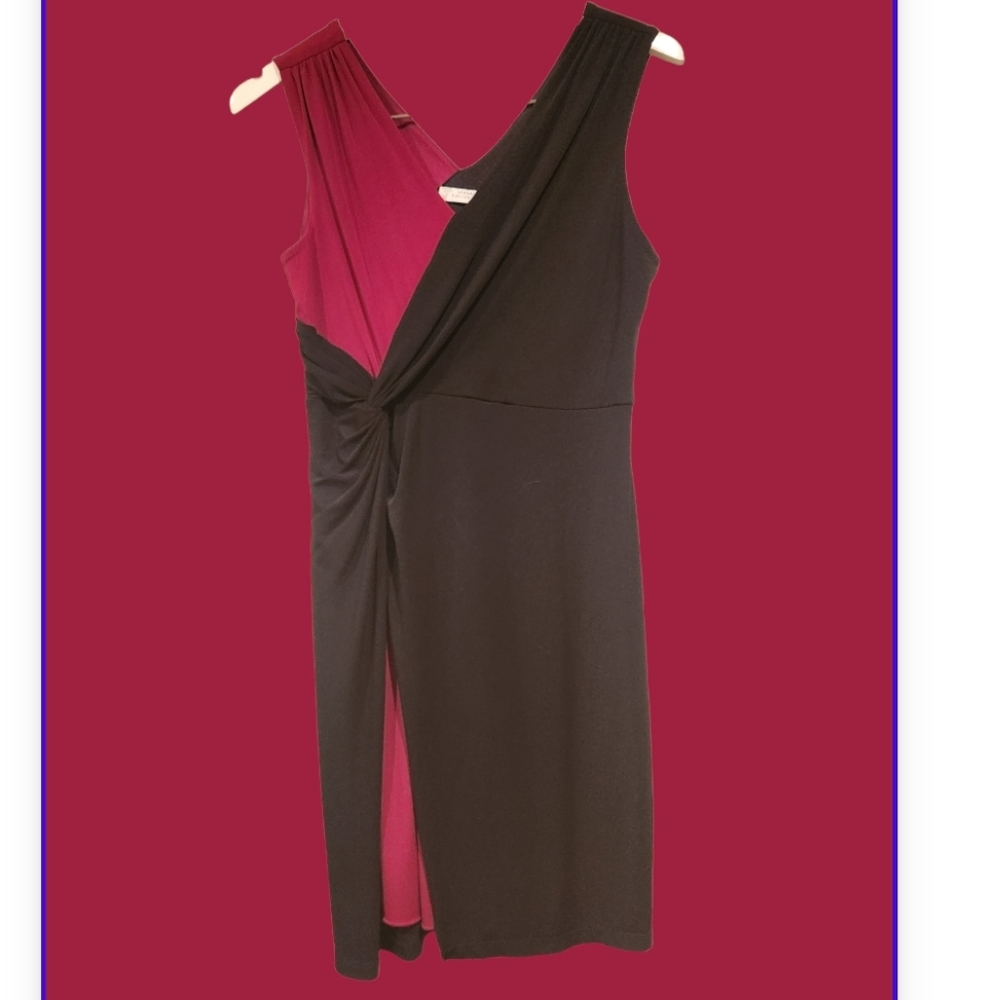 GIANNI VERSACE.COLLECTION 1997.COLOR BLOCK WRAP DRESS. Authentic.